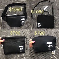 Karl lagerfeld  老佛爺 新到黑色腰包 belt bag /老佛爺 新到 電腦包 /女士黑色手拿包 clutch  /手包 clutch $790-$1090