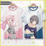 squar1 BanG Dream! It's MyGO! Anime Tshirt Short Sleeve Top Cosplay 3D Shirt Takamatsu Tomori Woman Fashion Plus SizeTee