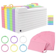 300 Pack Index Cards, 3inch X 5inch Ruled Index Cards with Ring, Colored Lined Flash Cards, Both Sid
