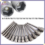 [In stock] 100mm Long 6mm-19mm Hexagon Nut Driver Drill Bit Socket Wrench Extension Sleeve❀