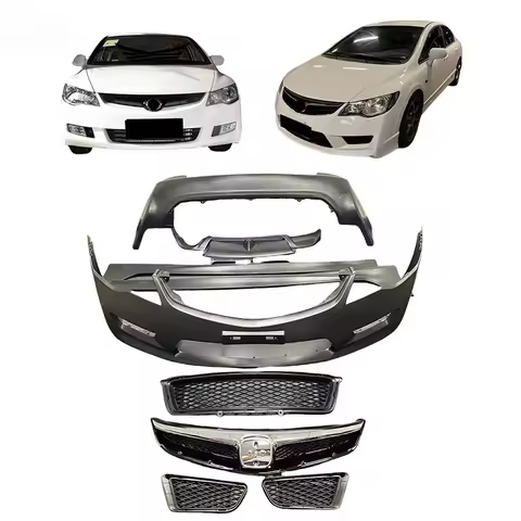 Factory PP Plastics Type R Facelifts Bodykit for Honda Civic 2006-2011 to FD2 Body Kit