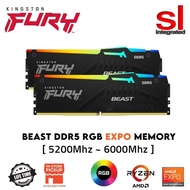 Kingston FURY Beast DDR5 RGB EXPO AMD Desktop Gaming Memory RAM - [5200MHz/5600MHz/6000MHz]
