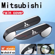 Mitsubishi 2 Pcs Car Rearview Mirror Rain Eyebrow Side Mirror Visor Rain Cover Car Reversing Rear vi
