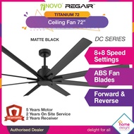 [ FREE SHIPPING ] REGAIR INOVO Titanium 62 72 inch 8 Blades DC Remote Ceiling Fan