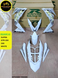 (STICKER TANAM/AIRBRUSH) RAPIDO COVER SET RS150R V2 SUPRA GTR-150 (16) WHITE