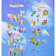 Creative Art Butterfly Wind Chimes Handmade DIY Children's Making Materials Package for Kindergarten Handmade Activities Outdoor Decoration