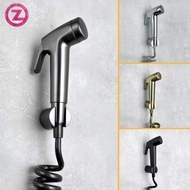 Zero Bidet Sprayer Set Black Gold Grey Toilet Spare Parts with Wall Mounted Holder Bracket Pvc Hose 3m Zero82