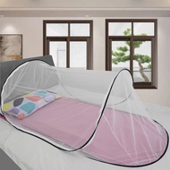 Folding Bed Tent Portable Mosquito Net Outdoor Hiking Travelling Tent Indoor Dormitory Single Bed Me