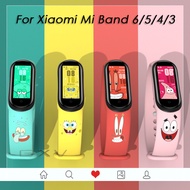 Cartoon Anime Pattern Strap for Xiaomi Mi Band 6/5 Strap Silicone Sport Strap for Xiaomi Miband 4/3 Wristband Replacement Bracelet Accessories