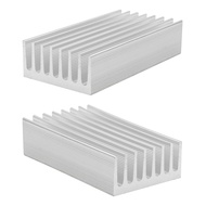 100mm x 51mm x 23mm White Tone Aluminium Radiator Heatsink Cooler Fin for MOS Tube Power Amplifier T