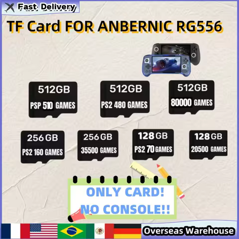 FOR ANBERNIC RG556 TF Card Retro Games Memory Card 80K Games 512G Plug&play Portable PS2 Handheld Ga