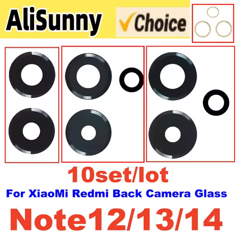 10set Back Camera Glass Lens For Xiaomi Redmi Note 14 13 Pro Plus 12 4G 5G Rear Cam Len 3M Sticker F