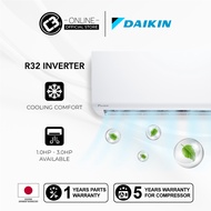 (WEST) Daikin FTKF Wifi Series (1.5HP) Aircond - Inverter Wall Mounted (R32) Air Conditioner
