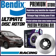 Original Bendix Ultimate+ Front Set Disc Rotor - Proton Persona VVT BH1 2016 BR9655 ULT+