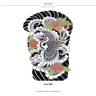 ZOAR พร้อมส่ง A054 color Magic tattoo สติ๊กเกอร์รอยสักสี สติ๊กเกอร์แทททูเต็มแขน