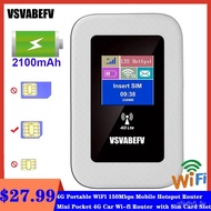 VSVABEFV Unlock 4G Wifi Router 300Mbps Mini LTE Portable Pocket Router With Sim  Slot Mobile Hotspot Car Wi-fi Modem Out