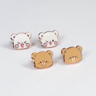 Milk Mocha Bear Earrings