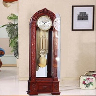 鐘表實木落地鐘中式復古客廳歐式別墅紅木9音管報時機械座鐘「長贏』