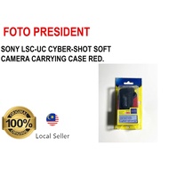 SONY LSC-UC CYBER-SHOT U SOFT CAMERA CARRYING CASE (RED)