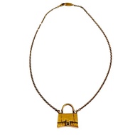 BALENCIAGA 金色黃銅Signature Hourglass手袋型頸鍊 奢侈品精品