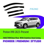 Ori NAZUKA NEW Proton X90 Year 2023 - Present INJECTION Door Visor With Stainless Steel Lining