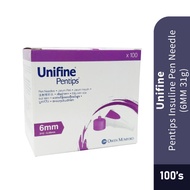 UNIFINE Pentips 6mm 31g Insulin Needle 100's for Jarum Kencing Manis, Jarum Insulin, Insulin Pen Nee