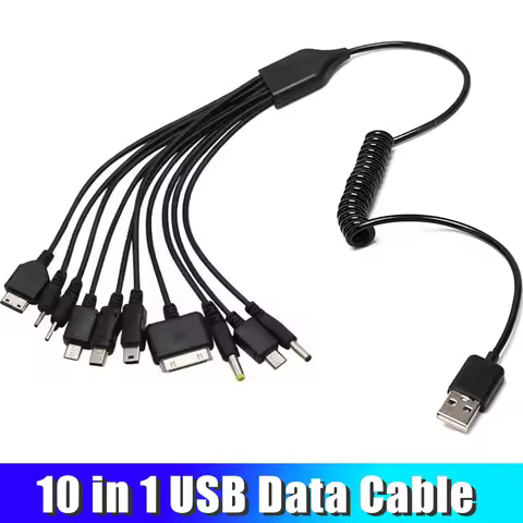 Universal 10 In 1 Micro USB Multi Charger Male To Multi Plug Charger Cable For Mobile Phones Cord LG