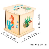 Money Saving Plan for Children DIY Wooden Money Saving Box Game Wooden Box Qinglu Adult Money Saving