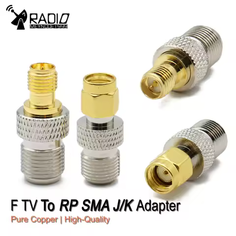 1pcs RF Coaxial Adapter F TV Female to RP SMA Male Female Plug Coax Connector Straight F Type For An