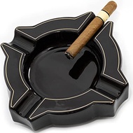 Cigar Ashtray,Ceramic Cigar Ash Tray,Black Portable Ashtray,Large Ashtray. Perfect cigar stand, ciga