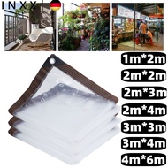 COD Transparent Trapal Waterproof  PVC Plastic with Eyelet tarpaulin clear tarpaulin Size 3x6M 3X5M 