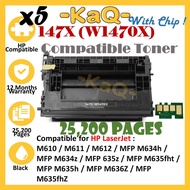 5x Compatible 147X Toner W1470X With Chipset for LaserJet Enterprise M610 M611 M612 MFP M634 M635 M6