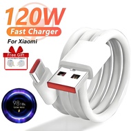 for Xiaomi 120W 6A Type C Fast Turbo Charge Cable For Xiaomi 17 15 14 12 11 10 9 Redmi Note 14 13 12