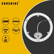 SUNSHINE LED Magnetic Module 12W 18W 24W Drive-free Round Ceiling Light Fan Ceiling Light Panel Pend