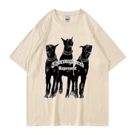 2023 Dog Letter Printed Harajuku T-Shirt Men's Summer Vintage T Shirt Hip Hop Streetwear Men Cotton Clothes Loose Top Tees XS-4XL-5XL-6XL