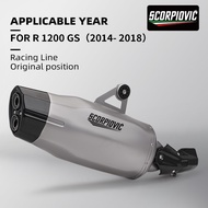 BMW R 1200 GS R1200GS ADV1200GS  2014-2018 Exhaust System, Carbon Fiber Cover Motorcycle Escape Syst