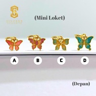 Sincere Store Emas 916 3L Mini Loket Butterfly 2C | Emas 916