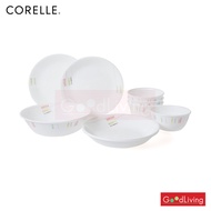 Corelle Set Handicraft จานอาหาร จานแก้ว ชามอาหาร จำนวน 9 ชิ้น [C-03-9-HN-P]