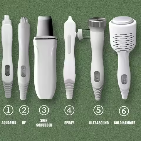 2026 Hot Sale 6 In1 H2O2 Water Oxygen Jet Small Bubble Facial Cleaning Beauty Equipment