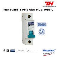 MAXGUARD 1 POLE 6kA MCB Type C (6A/10A/16A/20A/25A/32A/40A/50A/63A)