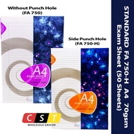 FA-750 A4 70gsm Single Line Writing Paper Exam Sheet (50 Sheets)