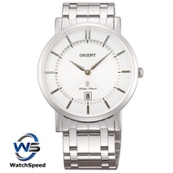Orient Analog Quartz FGW01006W0  FGW01006 White Dial Stainless Steel Men's Watch