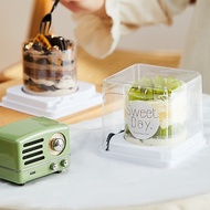 7cm Small Cake Packaging Box Transparent Box 7cm Round Cake Box Dessert Box Small Fresh Baking Packa