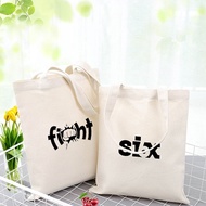 factory Shopping Bag Funny Text Pattern Canvas Tote Bag Custom Print Logo Text DIY Eco Ecologicas Re