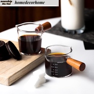 100ml Espresso Coffee Measuring Cup 2 Heat Resistant Glass Mouths