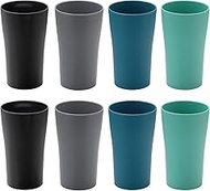 SANLUNS Drinking Glasses Premium Wheat Straw Unbreakable Cups - Set of 8 Alternative to Plastic Cups