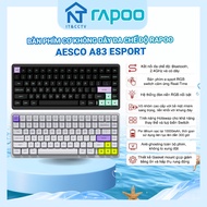 [AESCO by Genuine Rapoo] A83 RGB Mechanical Gaming Keyboard – Real-Time Touch Switch, Hot-Swap,Wirel
