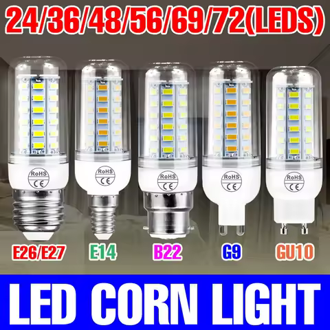 E27/E26 LED Corn Bulb E14 Ceiling Lamp GU10 Spotlight B22 Chandelier G9 Balcony Home Study Room Offi