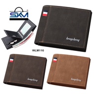 SKM Men's Casual Zipper Coin Short Wallet WLM116