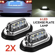 （2PCS) Universal 12V 24V 6LED Truck Number Plate Light License Plate Light